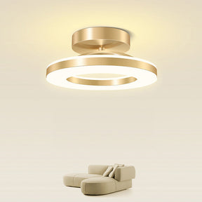 Gold Iron Hallway LED Ceiling Light