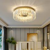 Round Led Crystal Ceiling Light for Living Room