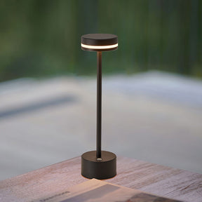 Modern I-Shaped Metal Rechargeable Dimmable Touch Table Lamp for Bedroom Tea Room