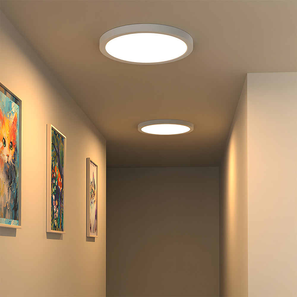 IP65 Round Slim Flush Plastic&PC LED Outdoor Ceiling Light for Patio