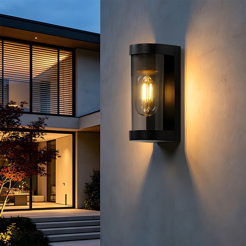 Vintage Aluminium Glass Wall Lights for Entryway Patio