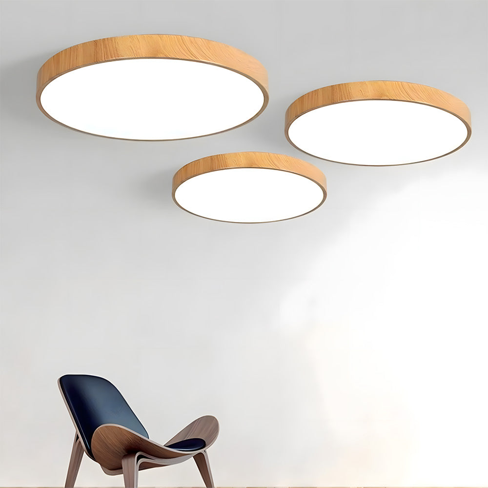 Modern Contemporary LED Lumianaire Wood Ceiling Light for Hallway Living Room