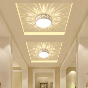 Round Recessed Flush Ceiling Lights for Hall Porch Walkway