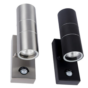 Double Cylindrical Stainless Steel Outdoor Wall Lights for Entryway