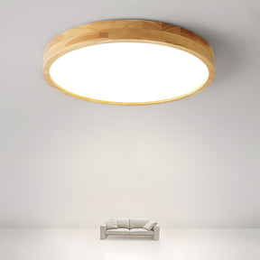 Ultra-thin Wood LED Flush Mount Ceiling Lamp