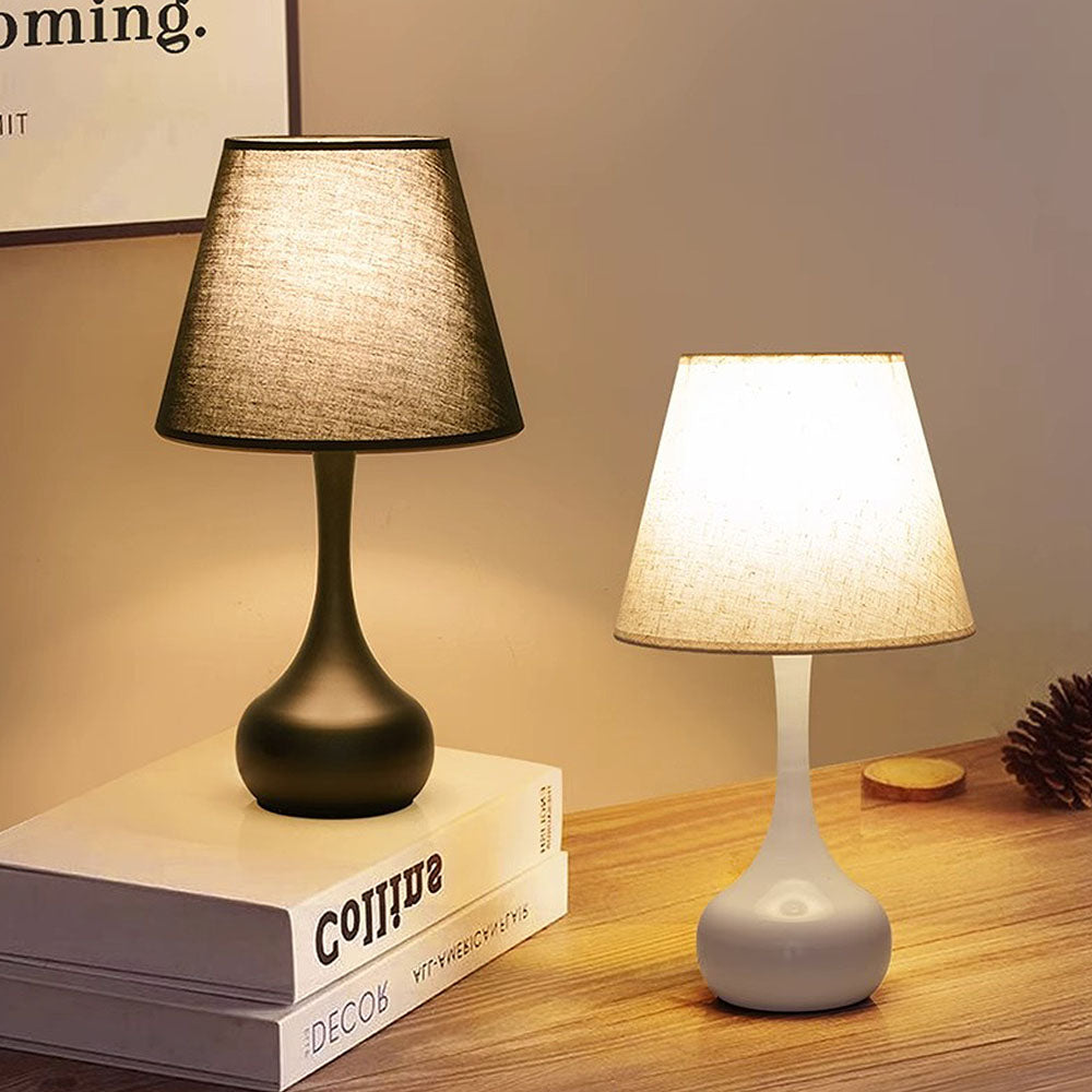 Modern Simple Fabric White Mini Table Lamp