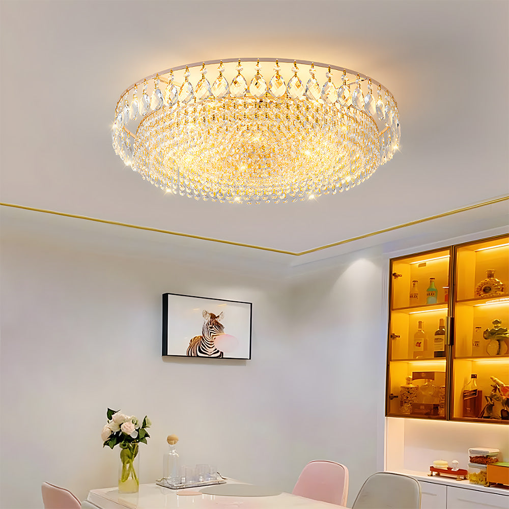 Flush Mount Crystal Ceiling Lights for Bedroom