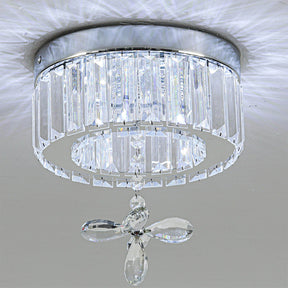 Modern Crystal Flush Mount Ceiling Light for Hallway and Bedroom