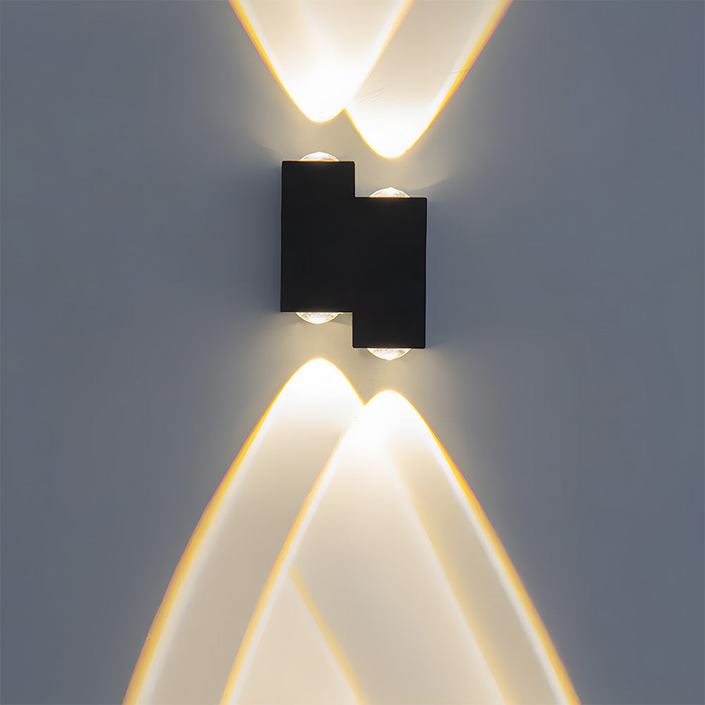 Modern Stepped Aluminium LED Outdoor Wall Lights for Entryway
