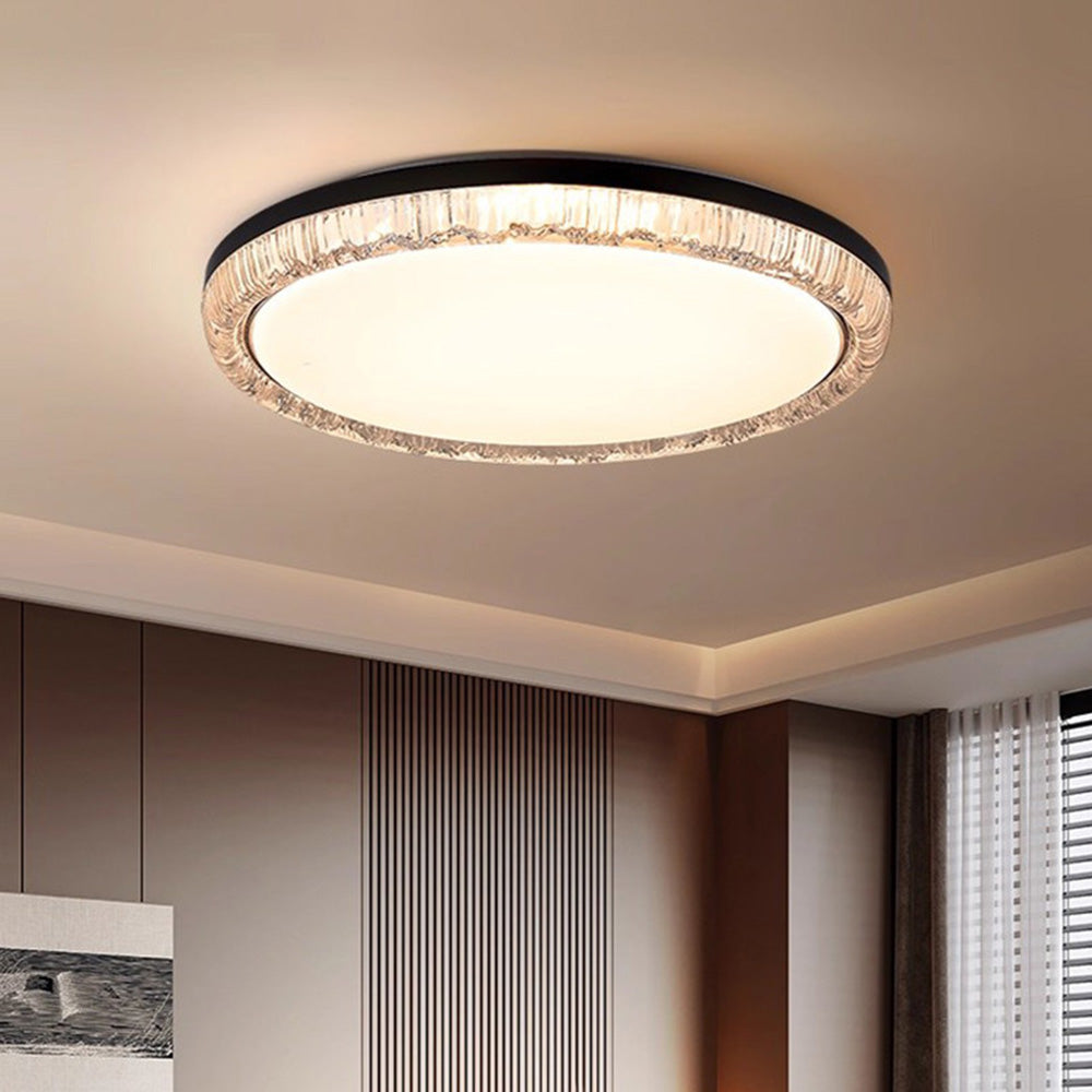 Modern Crystal Flush Mount LED Ceiling Lamp for Dining Room