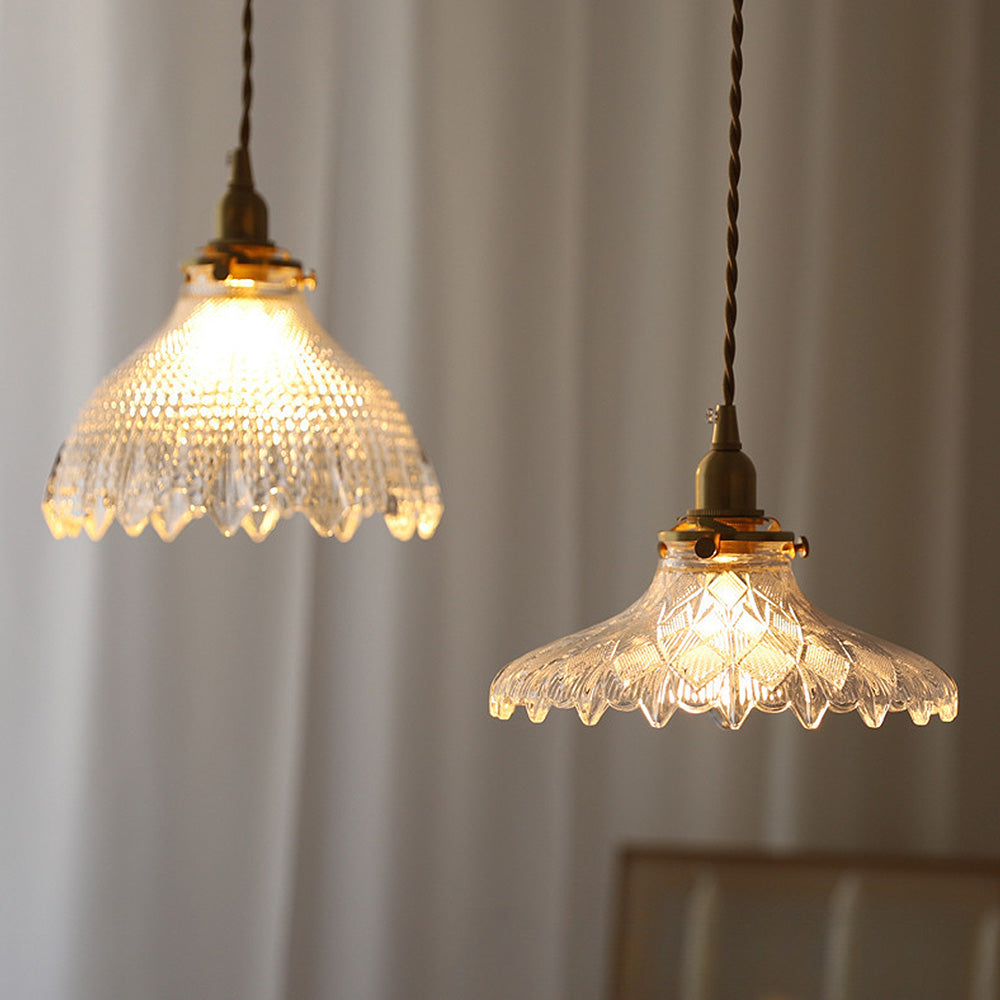 Vintage Glass Disc Design Style Pendant Light