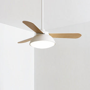 Nordic Modern Simple Flush Ceiling Fan With LED Lighting