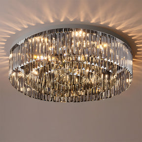 Luxury Crystal Round Flush Mount LED Ceiling Lights for Living Room