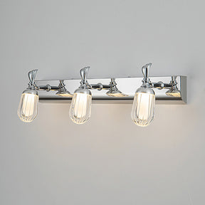 Silver Metal Simple Long Bathroom Wall Lights