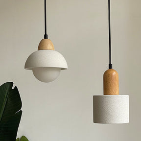 Simple White Stone Kitchen Pendant Lighting