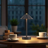Creative Umbrella and Dome Acrylic Shade Rechargeable Table Lamp for Bar Cafe