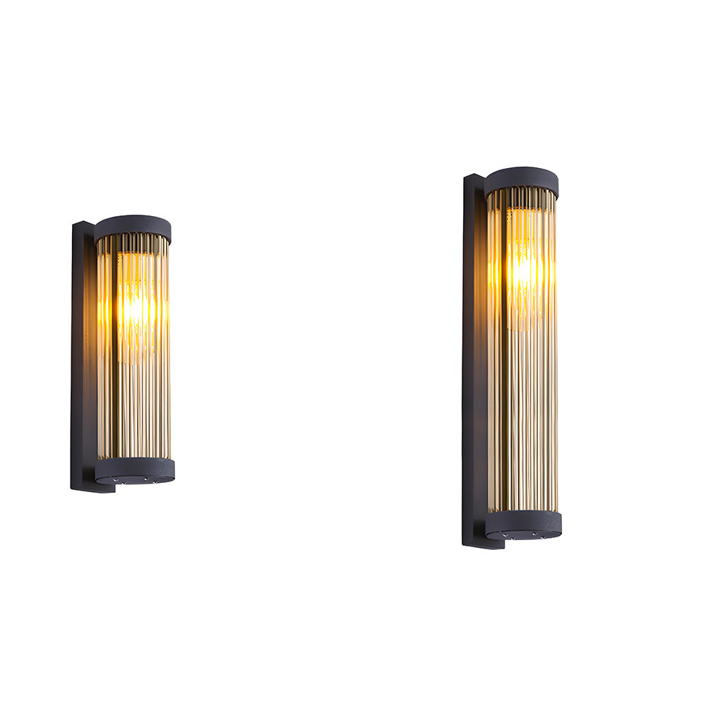 Cylindrical Glass Outdoor Wall Lights for Outdoor