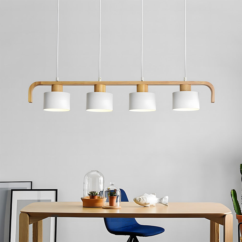Modern Iron Wooden Pendant Lights for Kitchen Island Dining Room