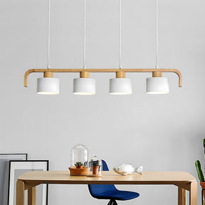 Modern Iron Wooden Pendant Lights for Kitchen Island Dining Room