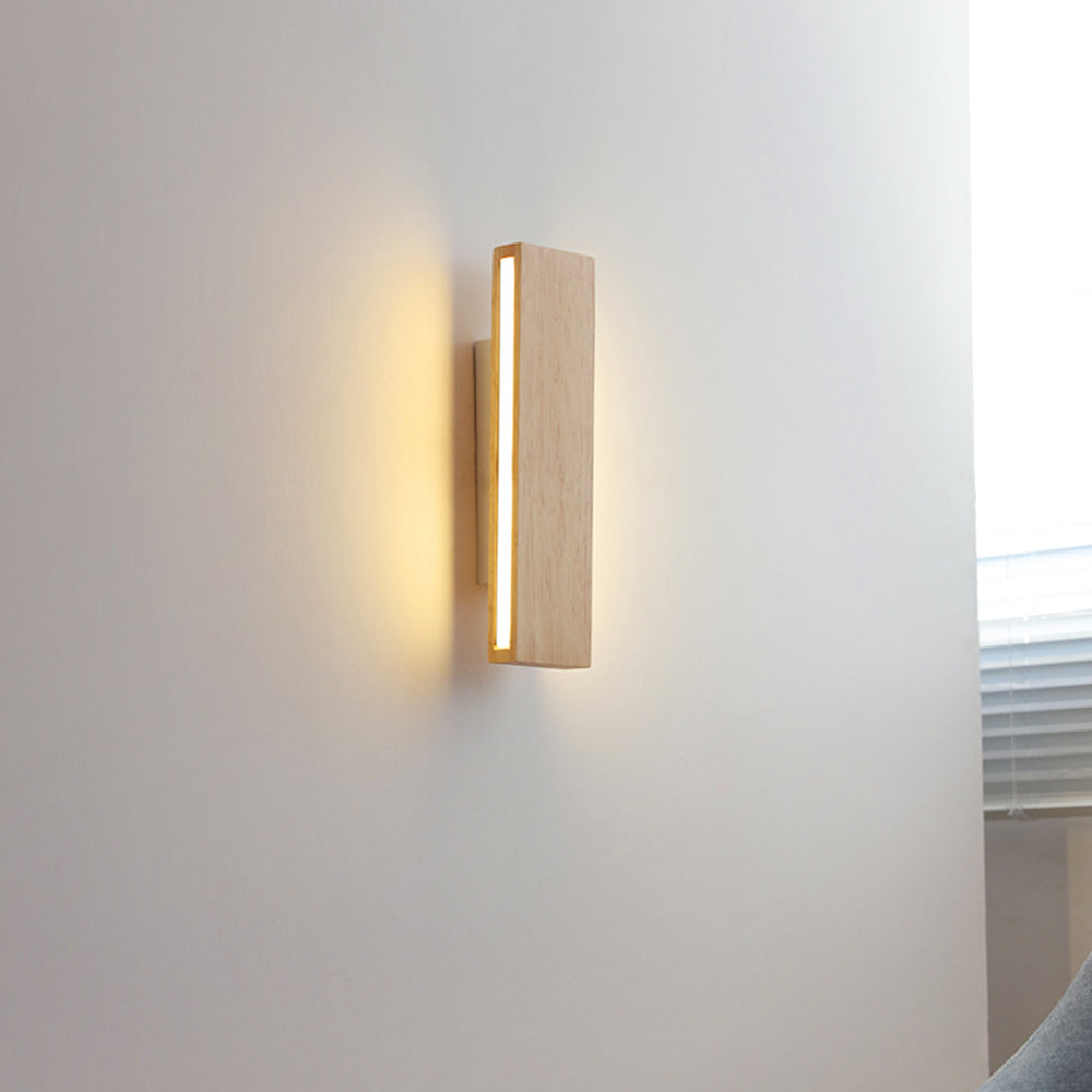 Modern Rotatable Wood Hallway LED Wall Lights