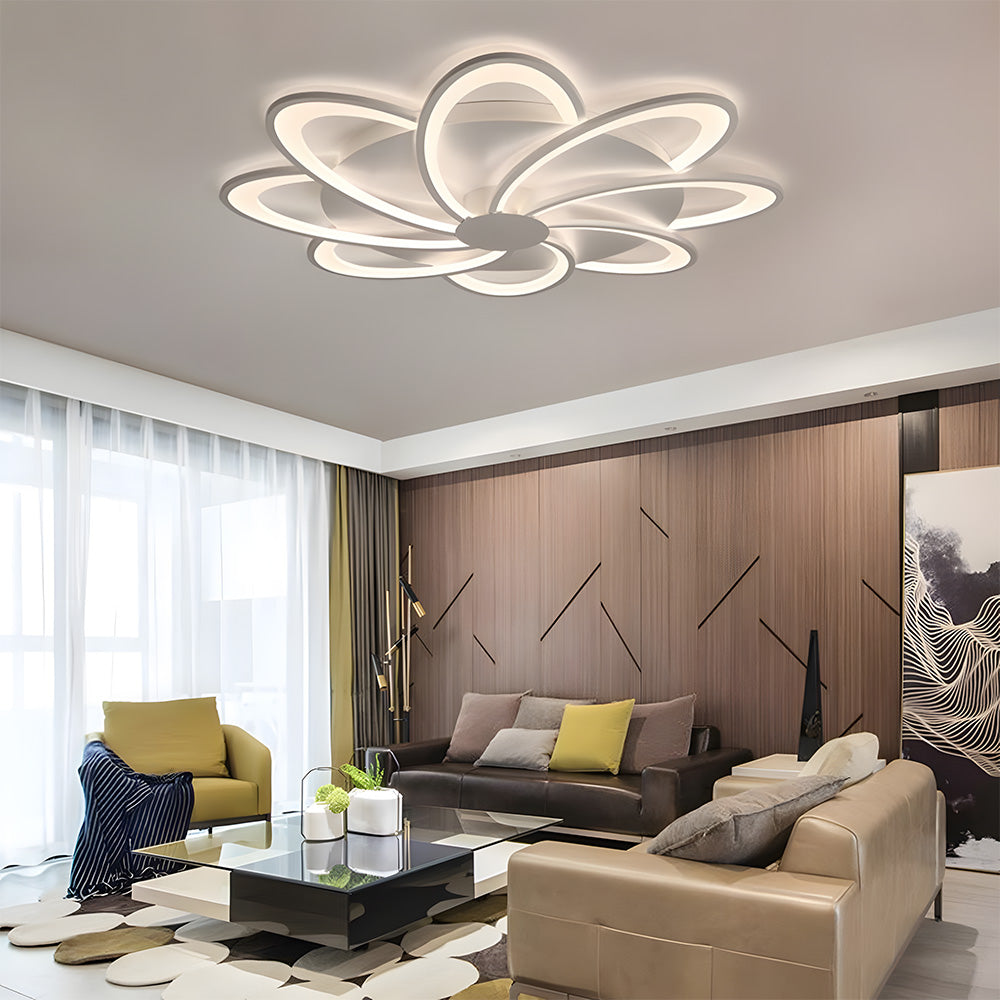 Modern Design Flower Shape White Bedroom Ceiling Light