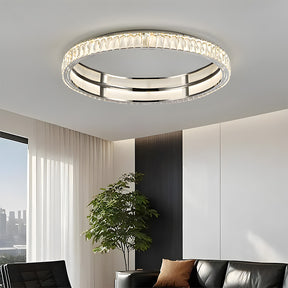 Crystal Aluminium Ring Trim LED Ceiling Light for Living Room