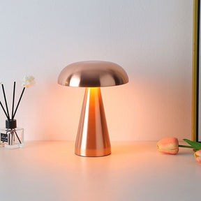 Danish Mushroom Metal Acrylic Rechargeable Dimmable Lamp for Study Bedroom