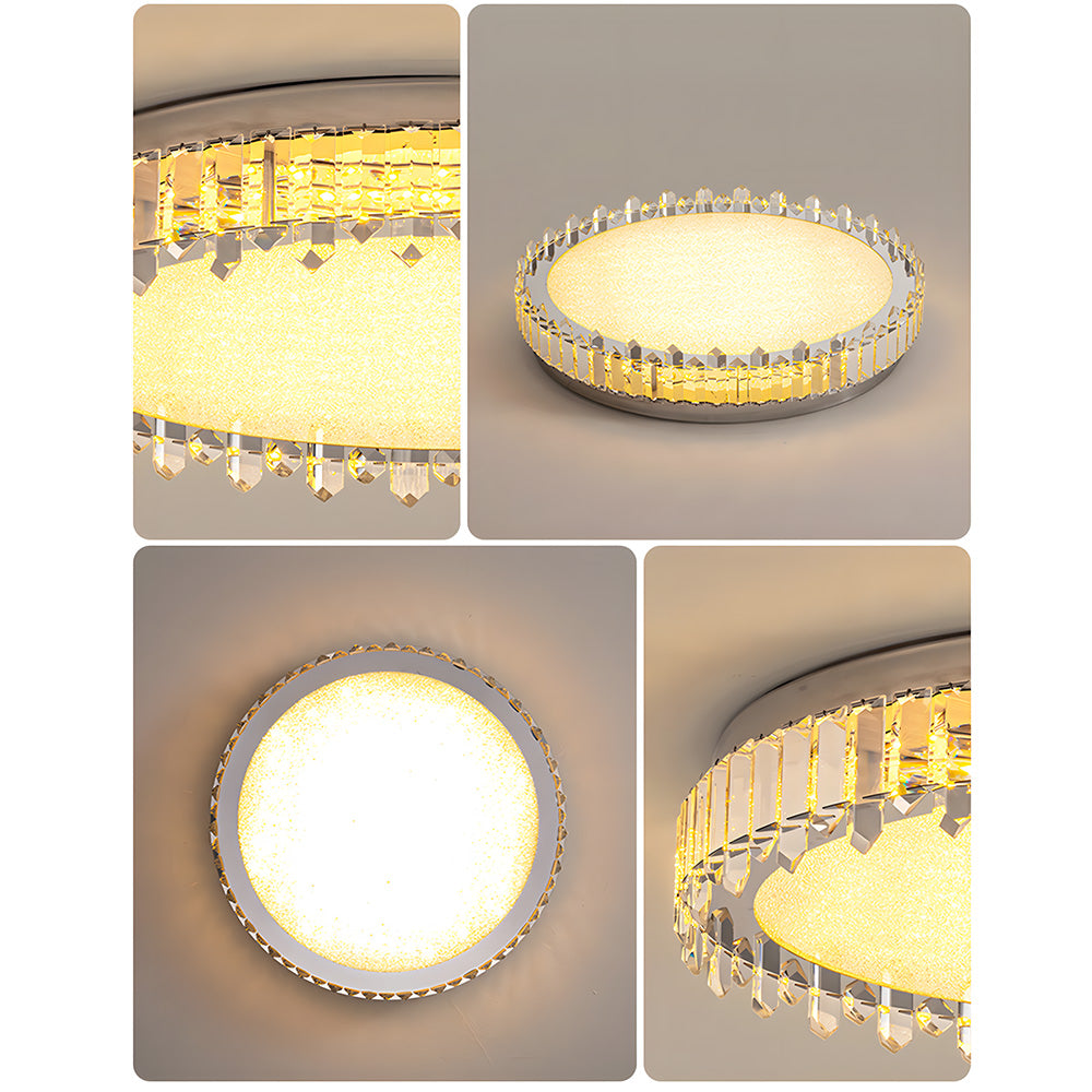 Flush Mount Crystal Ceiling Lights for Living Room Bedroom