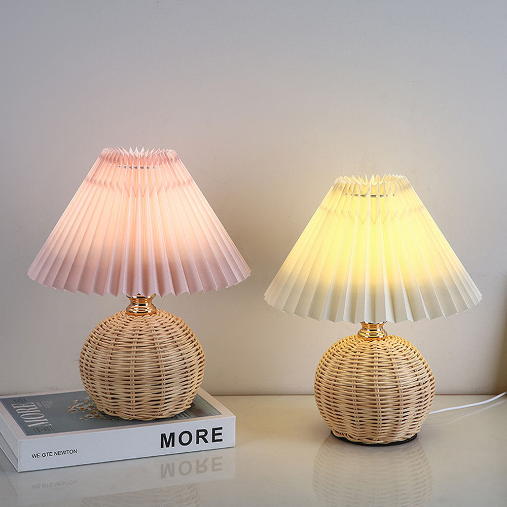 Modern Simple Bamboo Weaving Table Lamps