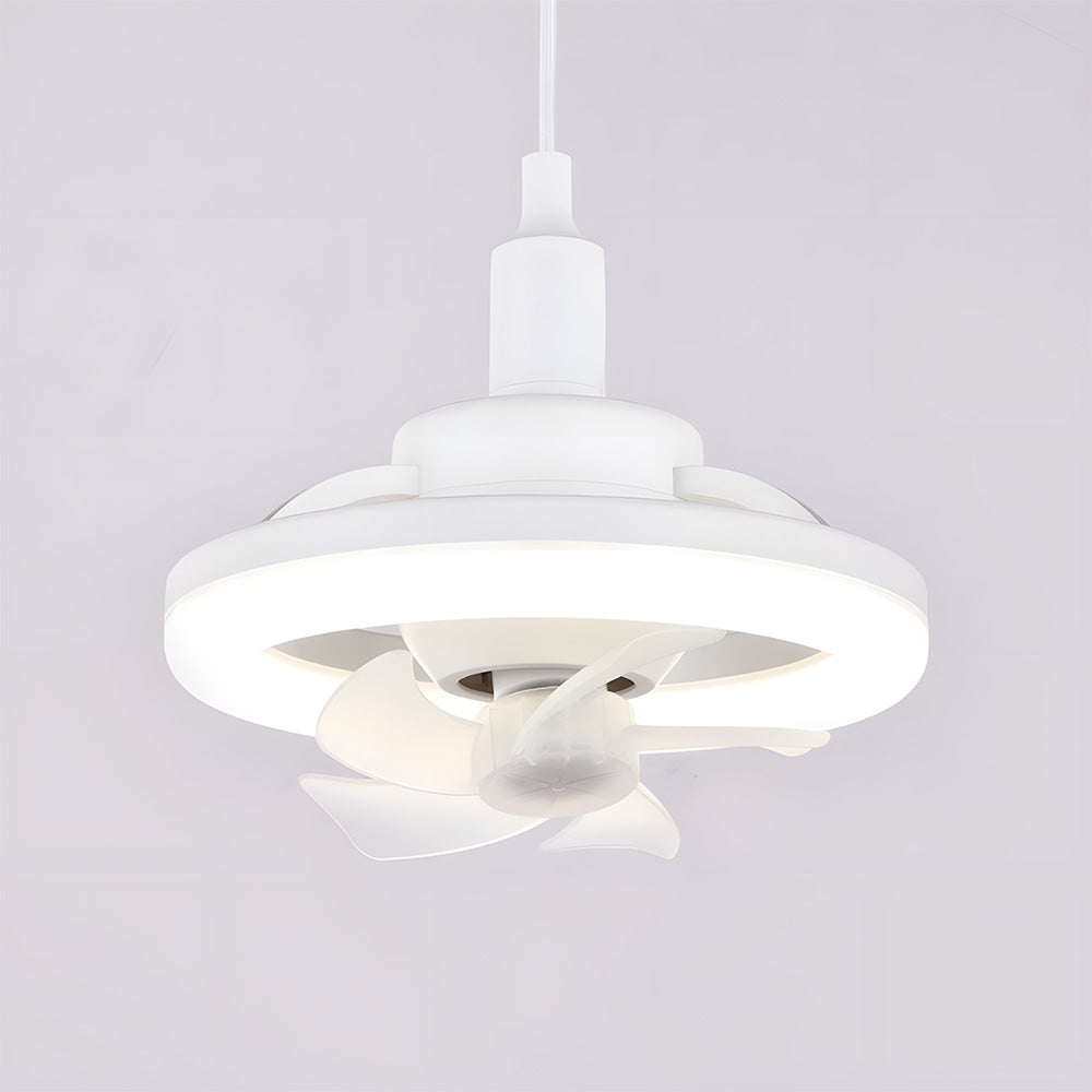 Mini ABS Ceiling Fans with Lights for Dormitory Porch Bedroom