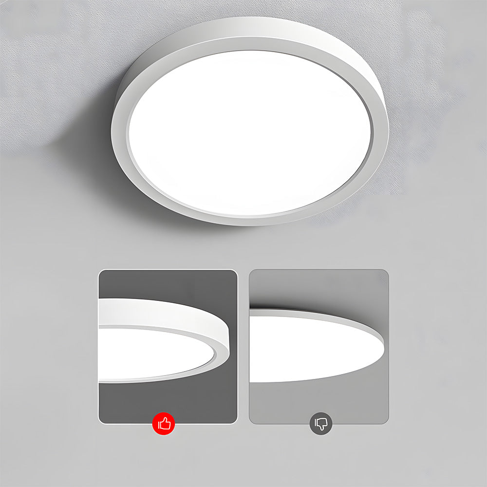 IP65 Round Slim Flush Plastic&PC LED Outdoor Ceiling Light for Patio