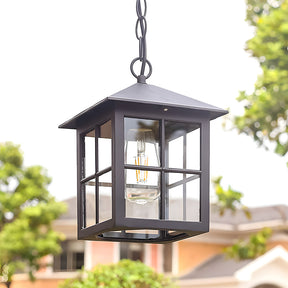 IP65 Black Outdoor Hanging Pendant Light with Adjustable Chain