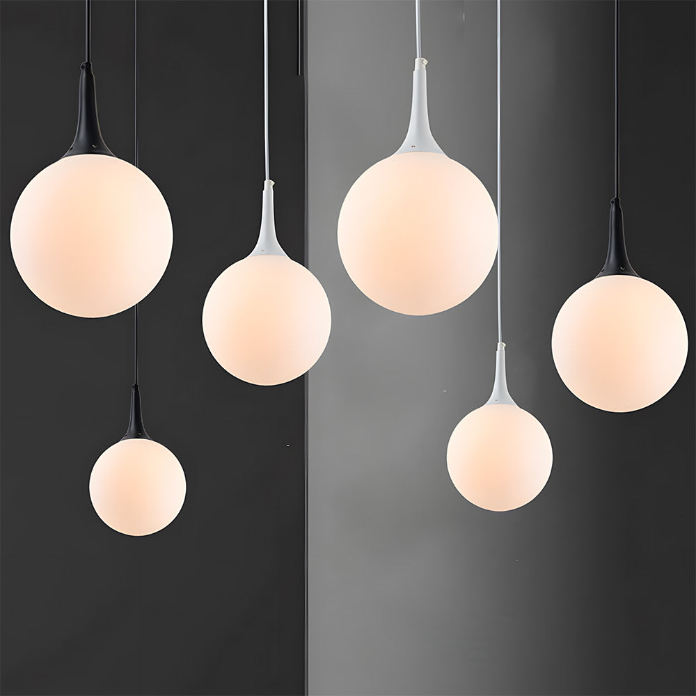 Globe Pendant Light, Modern Spherical Chandeliers for Dining Area Kitchen