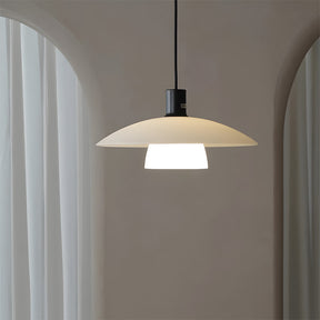 Minimalist White Glass Pendant Lights For Living Room