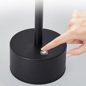 Modern I-Shaped Metal Rechargeable Dimmable Touch Table Lamp for Bedroom Tea Room