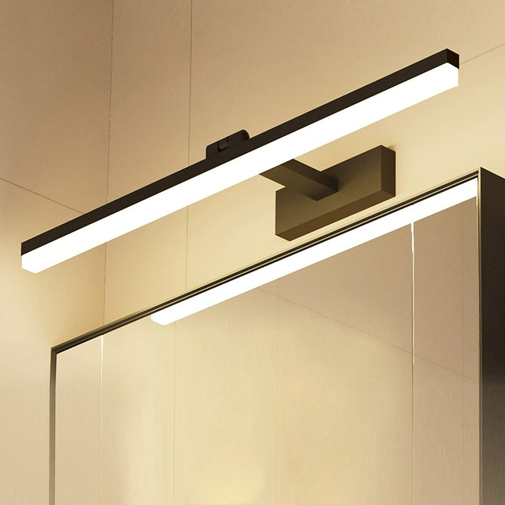 Contemporary Black Simple LED Mirror Bathroom Wall Lighting
