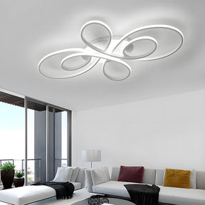 Modern Atmospheric Bow Metal LED Ceiling Light For Living Room