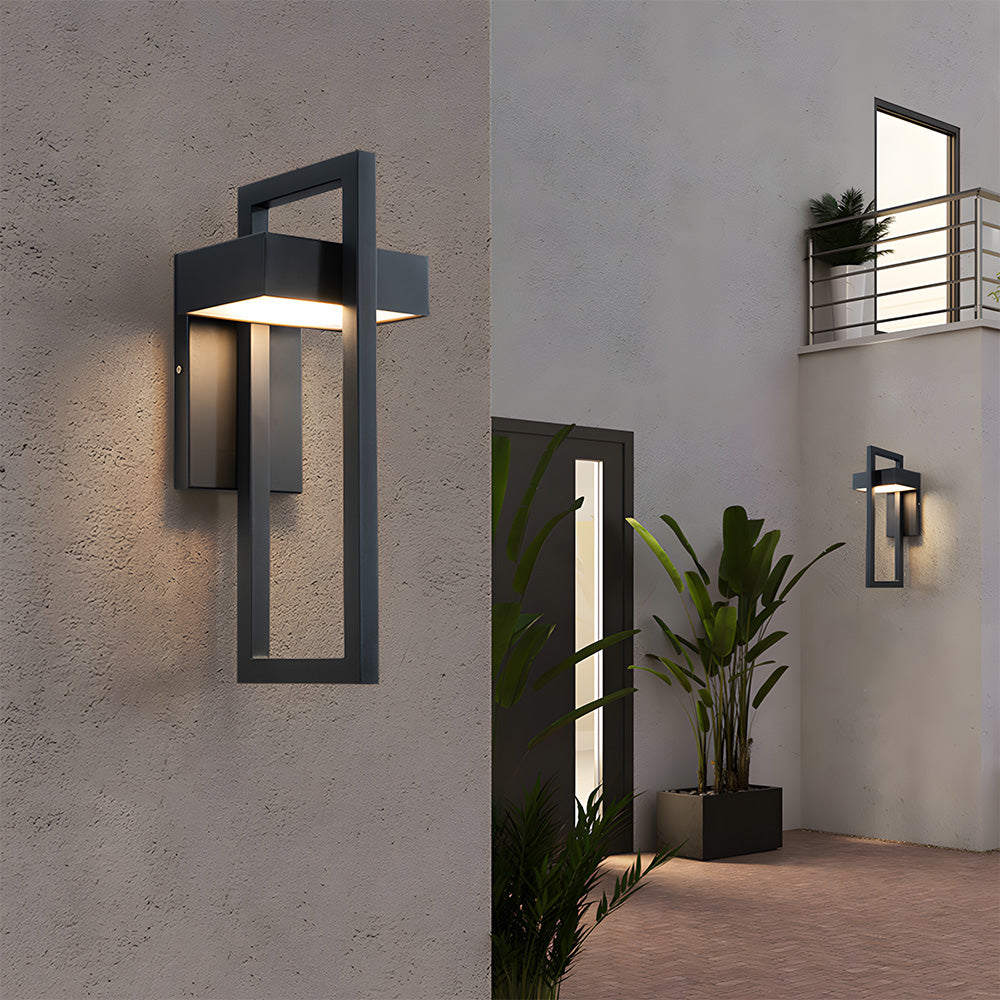 Modern Waterproof Geometric Outdoor Wall Lights for Porch Entrance