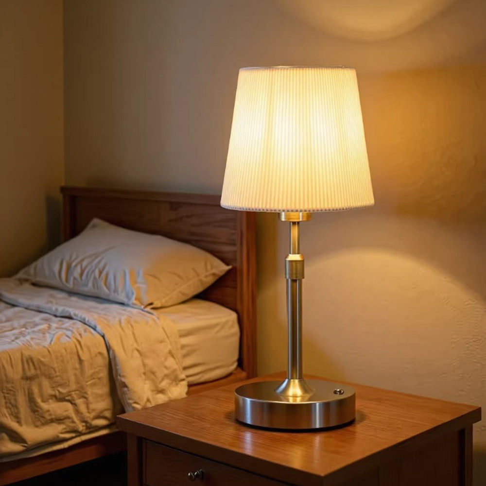 Nordic Telescopic Fabric Rechargeable Table Lamp for Bedroom Dining Room