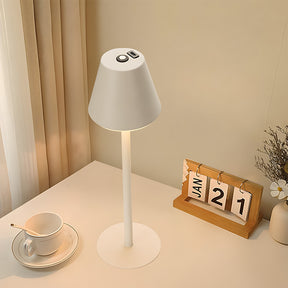 Tall-Stem Mushroom Acrylic Rechargeable Touch Control Table Lamp for Bedroom