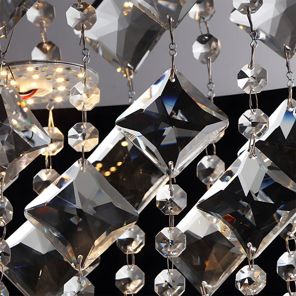 Modern Glam Crystal LED Ceiling Lights for Dining Room Lounge