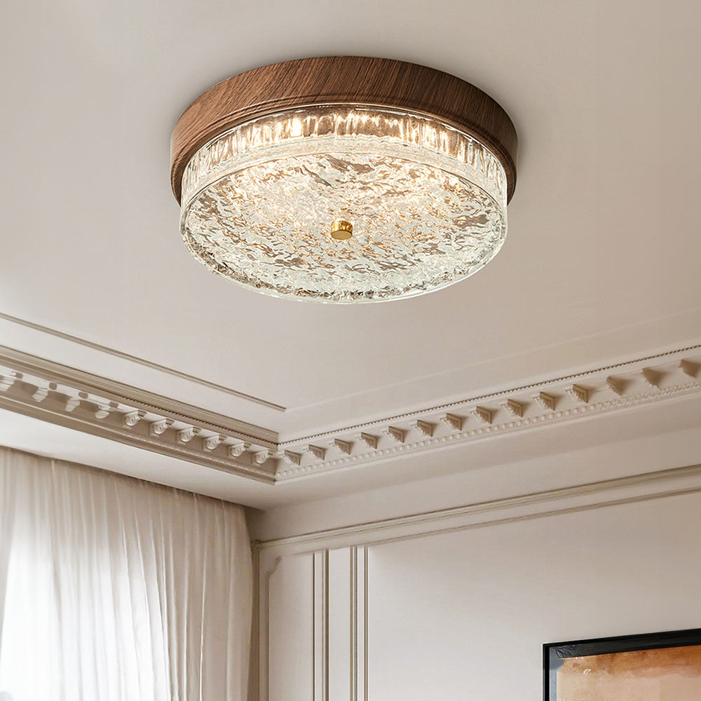 Contemporary Brown Glass LED Modern Ceiling Lights