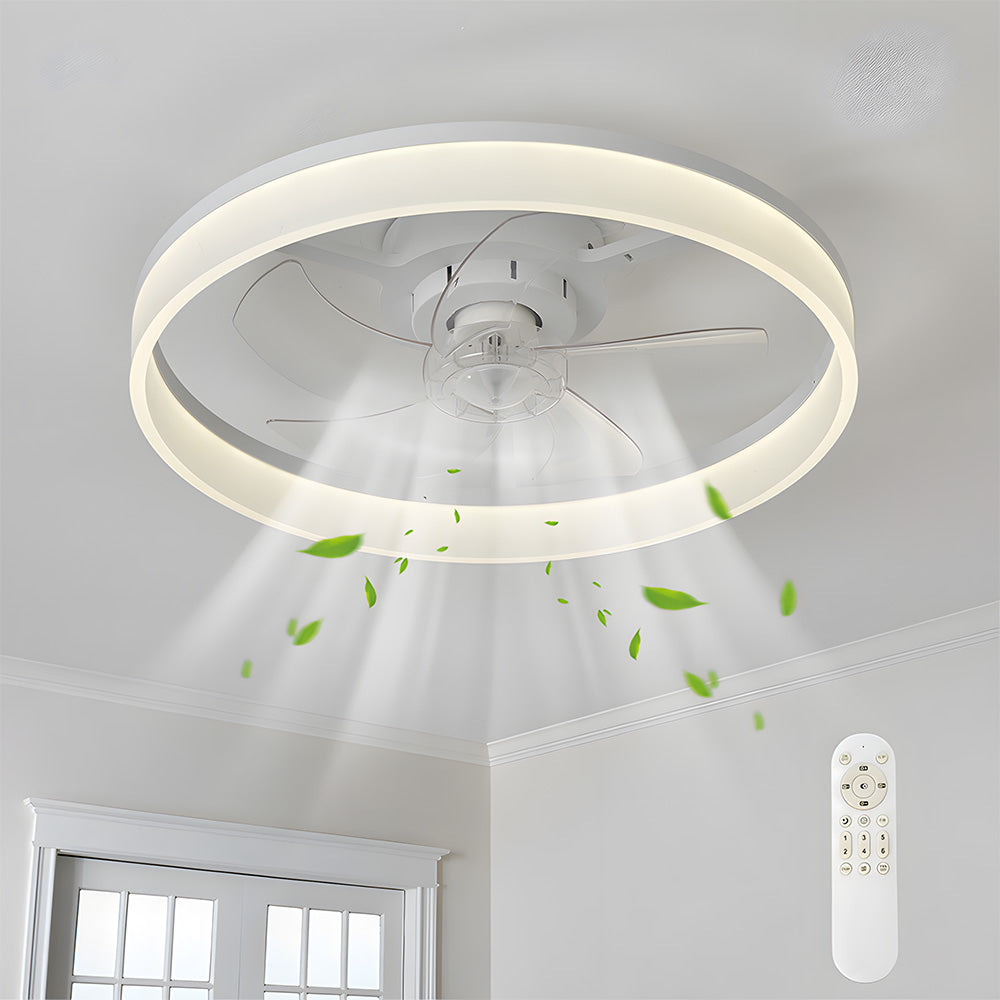 Modern LED Ceiling Fan with Light Remote Control Ceiling Fan for Living Room Dining Room