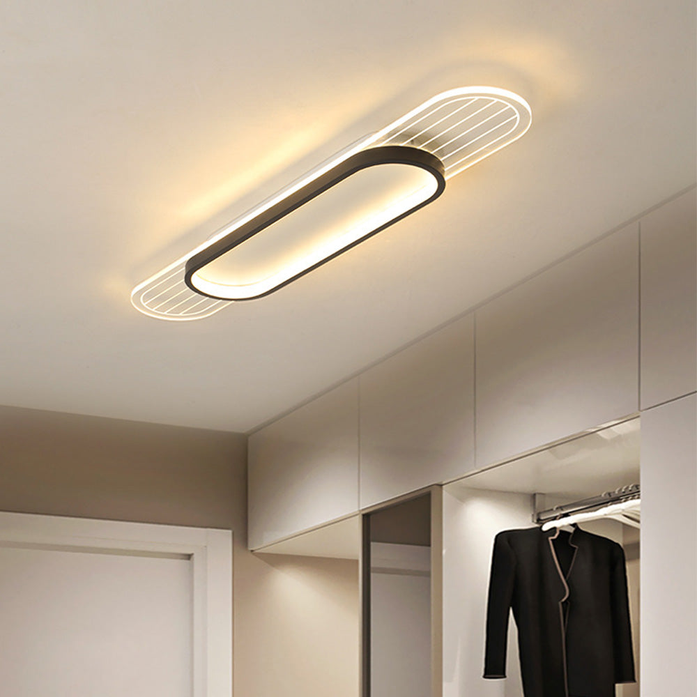 Contemporary Iron Living Room Flush Mount LED Ceiling Light