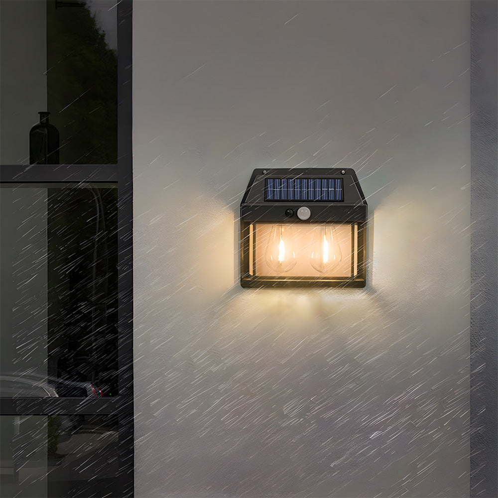 Solar Outdoor Lights Exterior Front Porch PIR Sensor Security Outdoor Wall Light