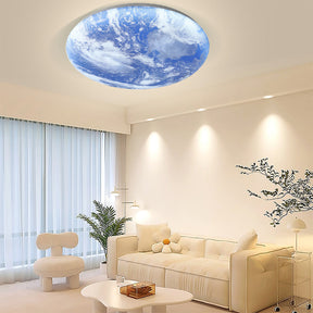 Simple Minimalist Moon Round LED Ceiling Light