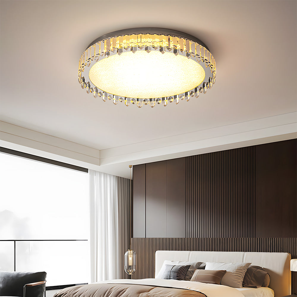 Flush Mount Crystal Ceiling Lights for Living Room Bedroom