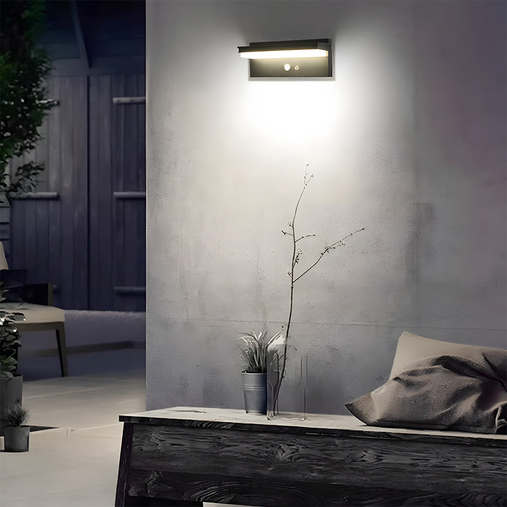 Modern ABS Led Solar Sensor Outdoor Wall Lights for Hallway Patio Porch