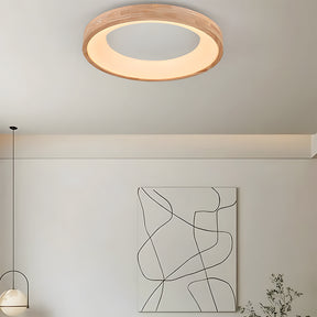 Flush Mount Ceiling Light Round Wooden LED Ceiling Lights
