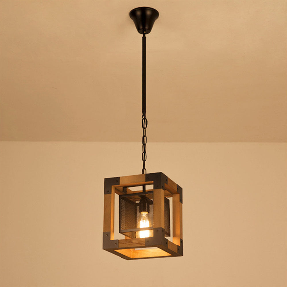 Modern Black Iron Bar Pendant light